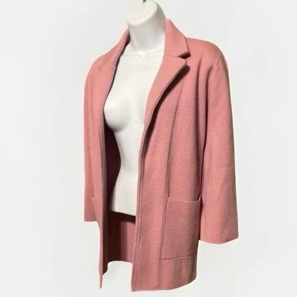 JCrew Sophie Open Cardigan Blazer Bohemian Rose Merino Wool Sz M NWOT Preppy - Picture 4 of 8